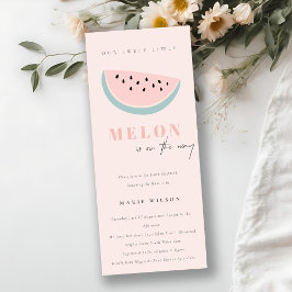 Invitación Cuidar nuestro pequeño Melon Pastel Baby Shower Ro