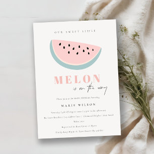 Invitación Cuidar nuestro pequeño Melon Pastel Baby Shower Ro