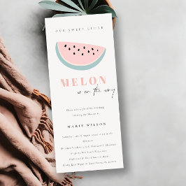 Invitación Cuidar nuestro pequeño Melon Pastel Baby Shower Ro