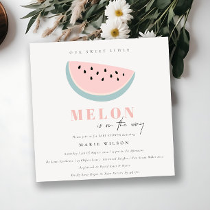 Invitación Cuidar nuestro pequeño Melon Pastel Baby Shower Ro