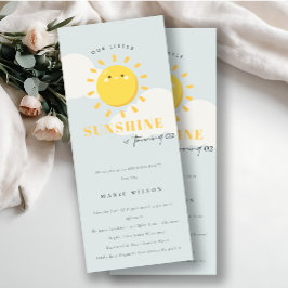 Invitación Cuidar nuestro pequeño sol azul cualquier cumpleañ