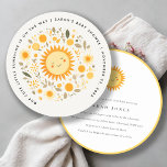 Invitación Cuidar Nuestro Pequeño Sol Boho Sun Baby Shower<br><div class="desc">Para cualquier personalización adicional o cualquier otro elemento que coincida,  no dude en ponerse en contacto conmigo en yellowfebstudio@gmail.com</div>