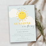 Invitación Cuidar nuestro pequeño Sunshine Blue Boy Baby Show<br><div class="desc">Para cualquier personalización adicional o cualquier otro elemento que coincida,  no dude en ponerse en contacto conmigo en yellowfebstudio@gmail.com</div>