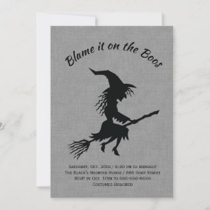 Invitación Culpen a la fiesta de Halloween de Boos Linen