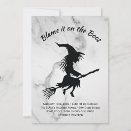 Invitación Culpen a la fiesta de Halloween en la Mármol de Bo