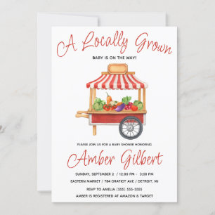 Invitación Cultivando localmente, invitan a Baby Shower al me
