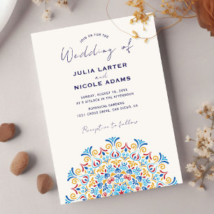 Invitación Cultura Tribal Folk Country Cresta Mandala Boda