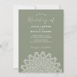 Invitación Cultura Tribal Folk País Cresta Mandala Boda