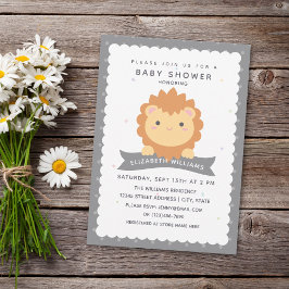 Invitación Cum Lion Cub Boy Baby Shower