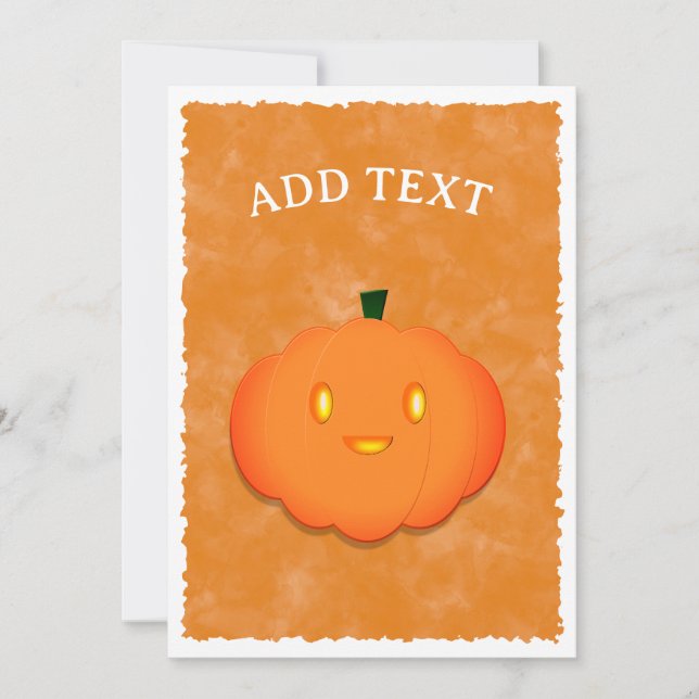 Invitación Cumpkin Halloween Watercolor Baby Shower (Anverso)