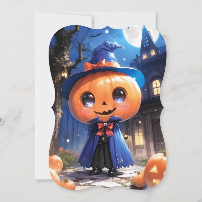 Invitación Cumpkin Jackolantern Halloween Baby Shower (Reverso)