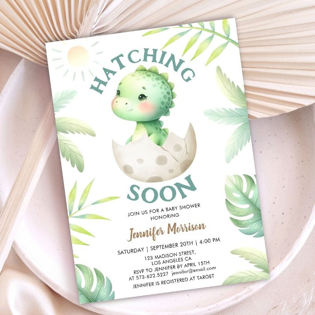 Invitación Cumple pronto Cumpleaños de bebe de dinosaurio Beb (Subido por el creador)