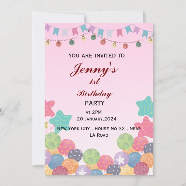 Invitación Cumpleaños (Anverso)