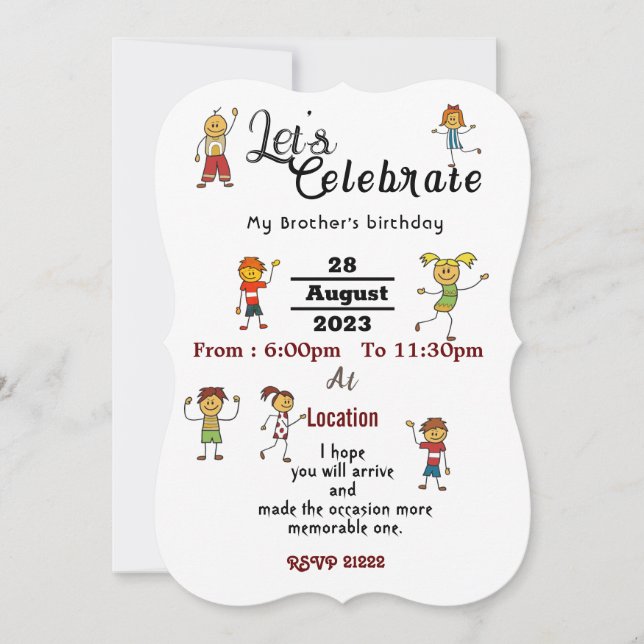 Invitación Cumpleaños (Anverso)