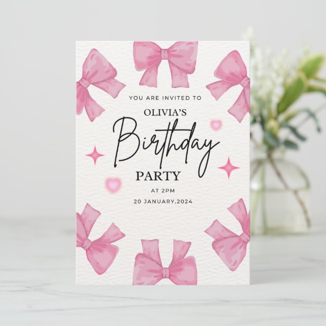 Invitación Cumpleaños (Anverso de pie)