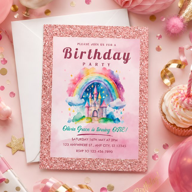 Invitación Cumpleaños 1º Castillo Mágico Arcoíris (Subido por el creador)