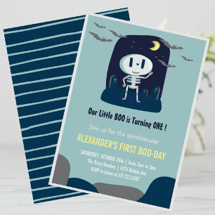Invitación Cumpleaños 1º de Halloween del chico de la calaver