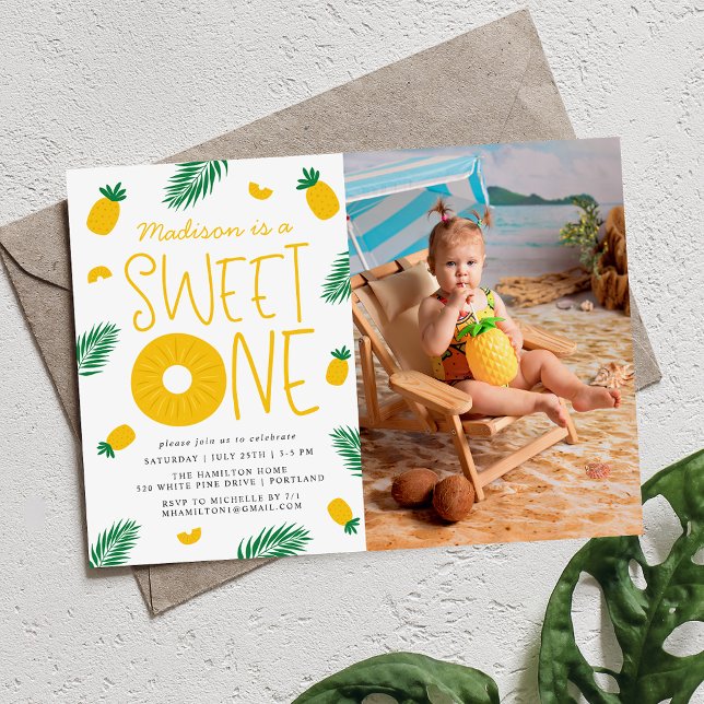 Invitación Cumpleaños 1º de Piña Dulce Uno (Subido por el creador)