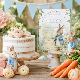 Invitación Cumpleaños 1º del jardín del conejo vintage