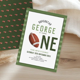 Invitación Cumpleaños 1º Deportes Fútbol Lindo Niños