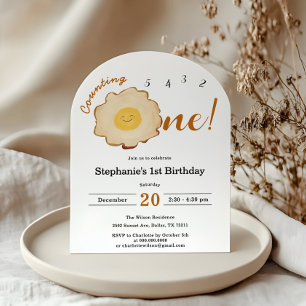 Invitación Cumpleaños 1º Huevo Frito Adorable