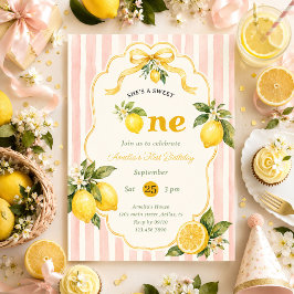 Invitación Cumpleaños 1º Sweet One Pink Lemonade