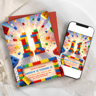 Invitación Cumpleaños 11 de Building Blocks