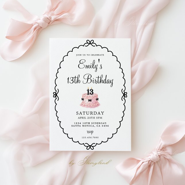 Invitación cumpleaños 13 niña (Subido por el creador)