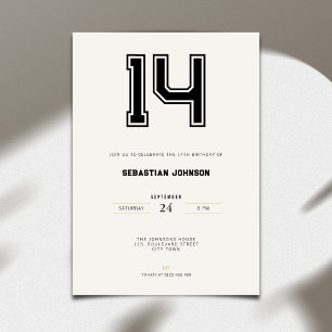 Invitación Cumpleaños 14 - Estilo Deportivo Minima