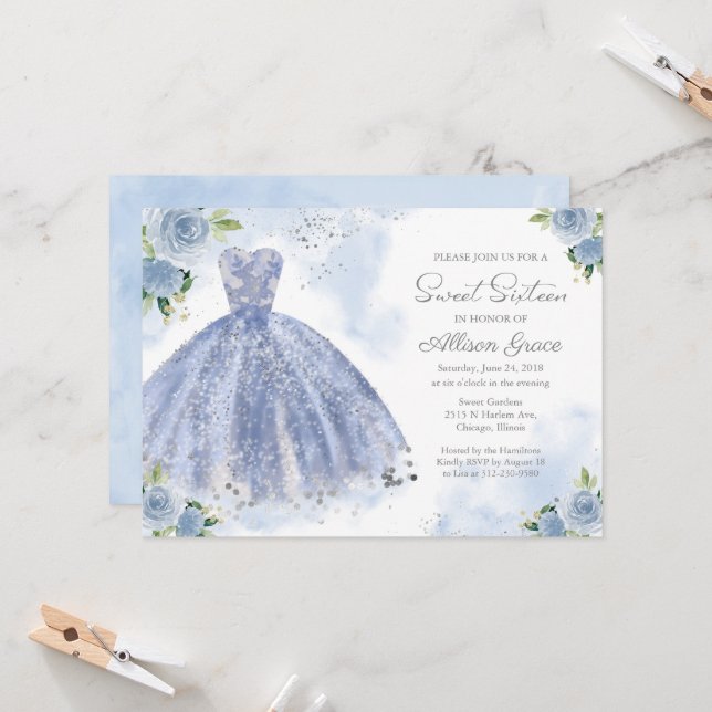 Invitación Cumpleaños 16 años con Holograma Platea (Anverso/Reverso In Situ)