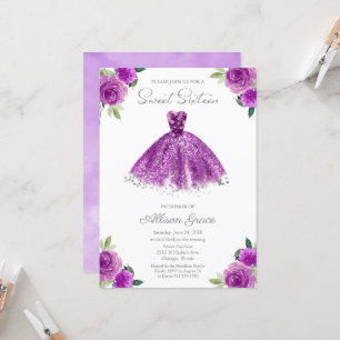 Invitación Cumpleaños 16 con Holograma Plateado Ve