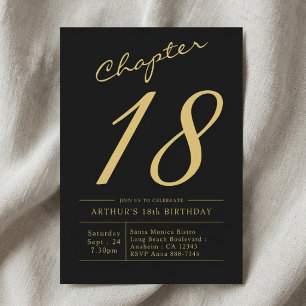 Invitación Cumpleaños 18 de hijo Cumpleaños 18 años Fiesta de