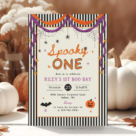 Invitación Cumpleaños 1 de Halloween Spooky One