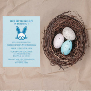 Invitación Cumpleaños 1 de Little Bunny