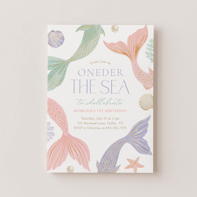 Invitación Cumpleaños 1 de Sirena Bajo el Mar (Subido por el creador)