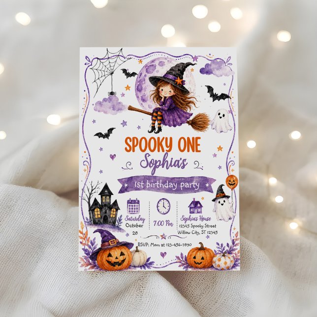 Invitación Cumpleaños 1 de Spooky One (Subido por el creador)