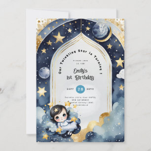 Invitación Cumpleaños 1 de Twinkle Little Star, BABY SHOWER N