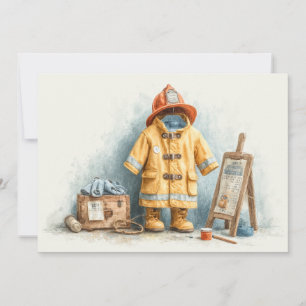 Invitación Cumpleaños 1 del bombero bebé