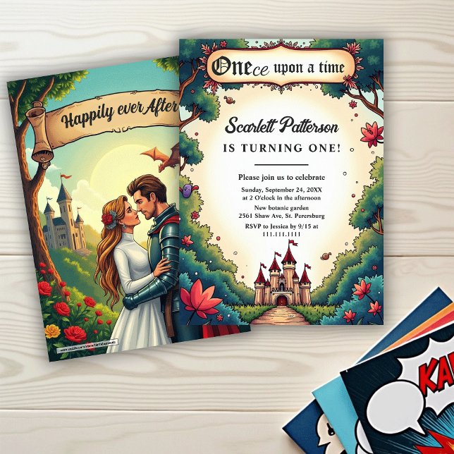 Invitación Cumpleaños 1 del Castillo del Bosque Encantado de  (Subido por el creador)