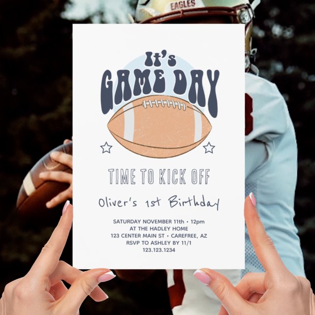 Invitación Cumpleaños 1 del Niño de Patada de Fútbol (Subido por el creador)