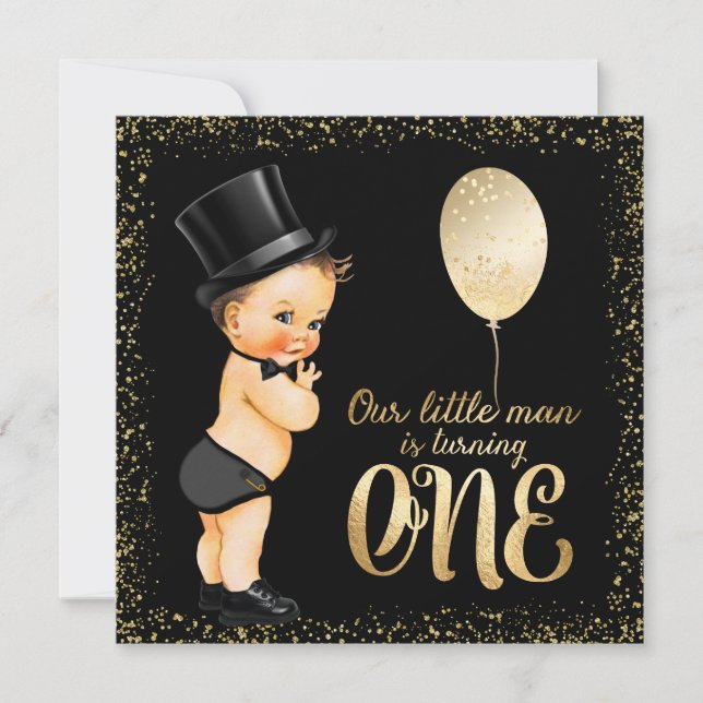 Invitación Cumpleaños 1 del pequeño (Anverso)