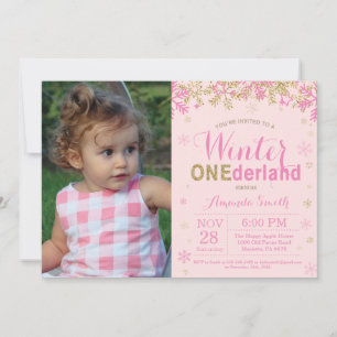 Invitación Cumpleaños 1er Año Onederland de Invier
