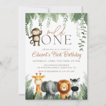Cumpleaños 1er de Wild One Jungle