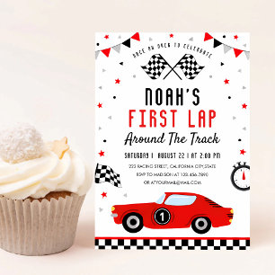 Invitación Cumpleaños 1er del Auto de Carreras