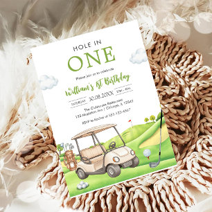 Invitación Cumpleaños 1er Golf Niño Fiesta Par-tee