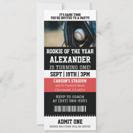 Invitación Cumpleaños 1er Partido de Béisbol