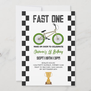 Invitación Cumpleaños 1er Partido de Bicicleta BMX