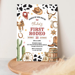 Invitación Cumpleaños 1er Rodeo Vaquero Oeste Salvaje
