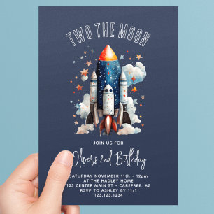 Invitación Cumpleaños 2º del Cohete a la Luna