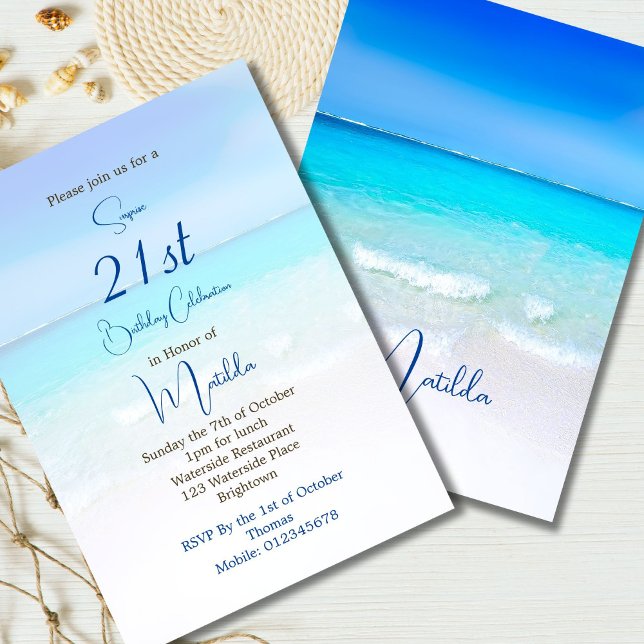 Invitación Cumpleaños 21 Aniversario del destino del Océano A (Subido por el creador)